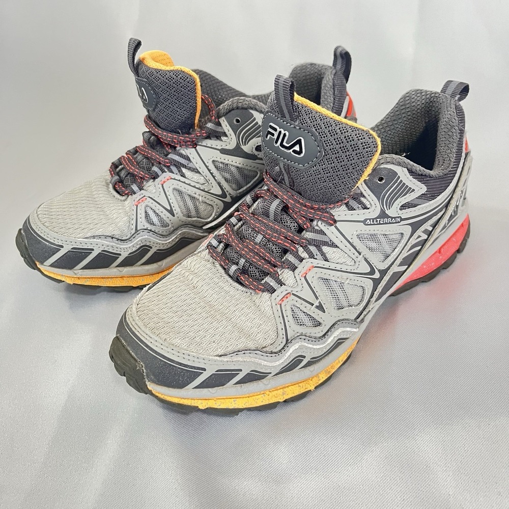 Fila Women's All Terrain Hiking Shoes‎ Gray Orange Red Black US 8 5JM00079-082